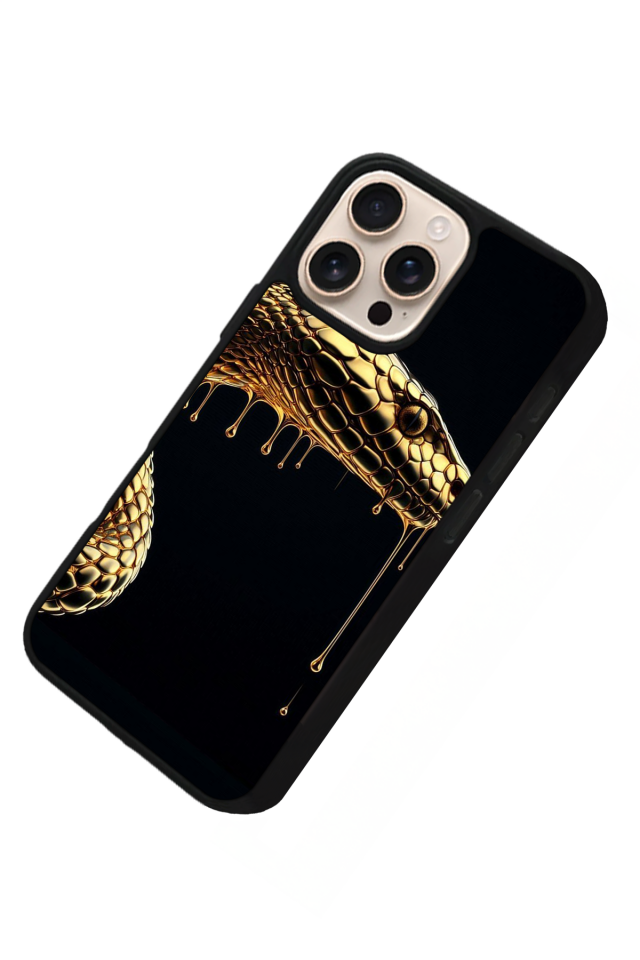 iPhone 16 Pro Uyumlu Yılan Tasarımlı Glossy Premium Kılıf