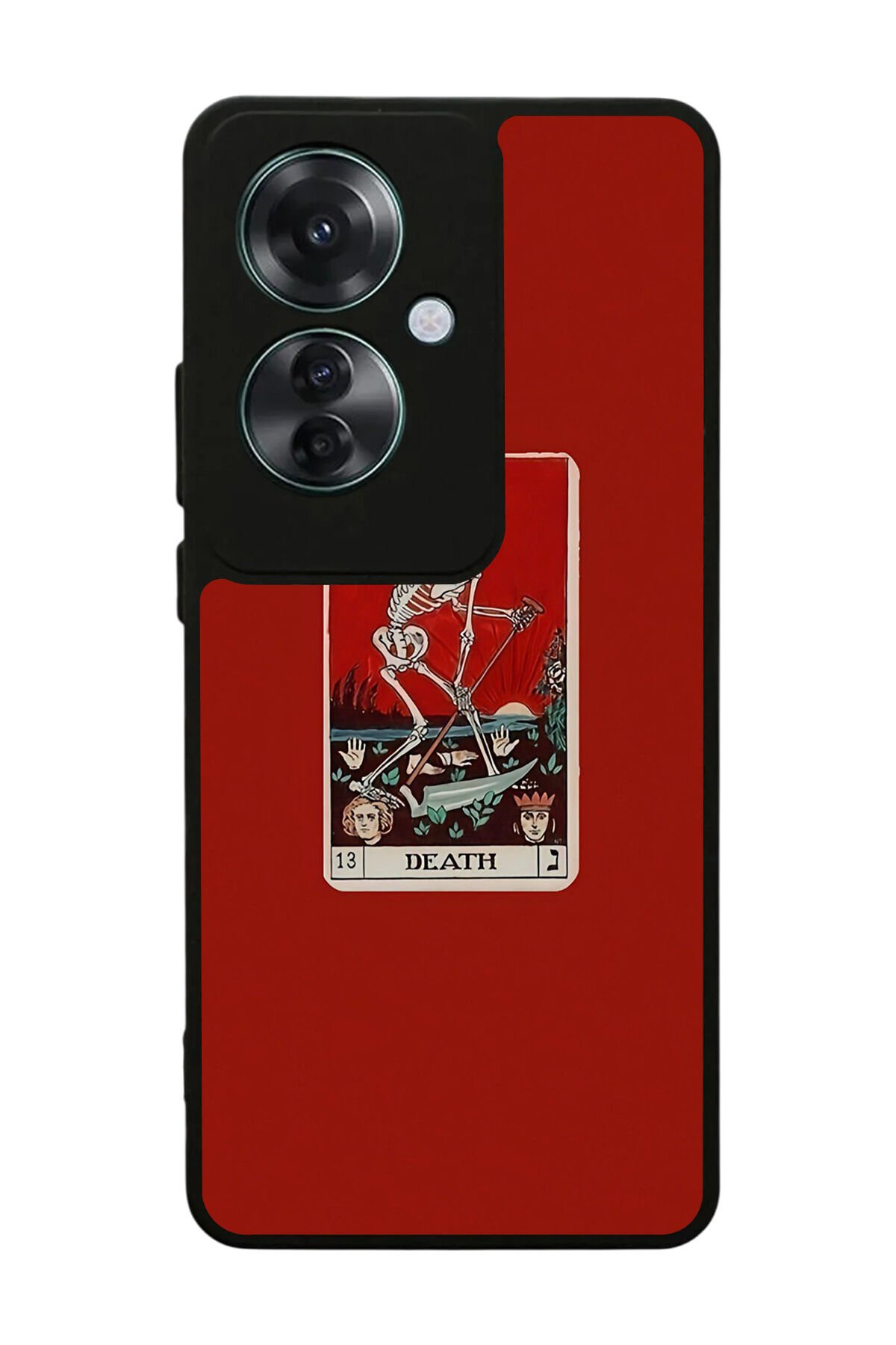 Oppo Reno 11F Uyumlu Kirmizi Tasarımlı Glossy Premium Kılıf