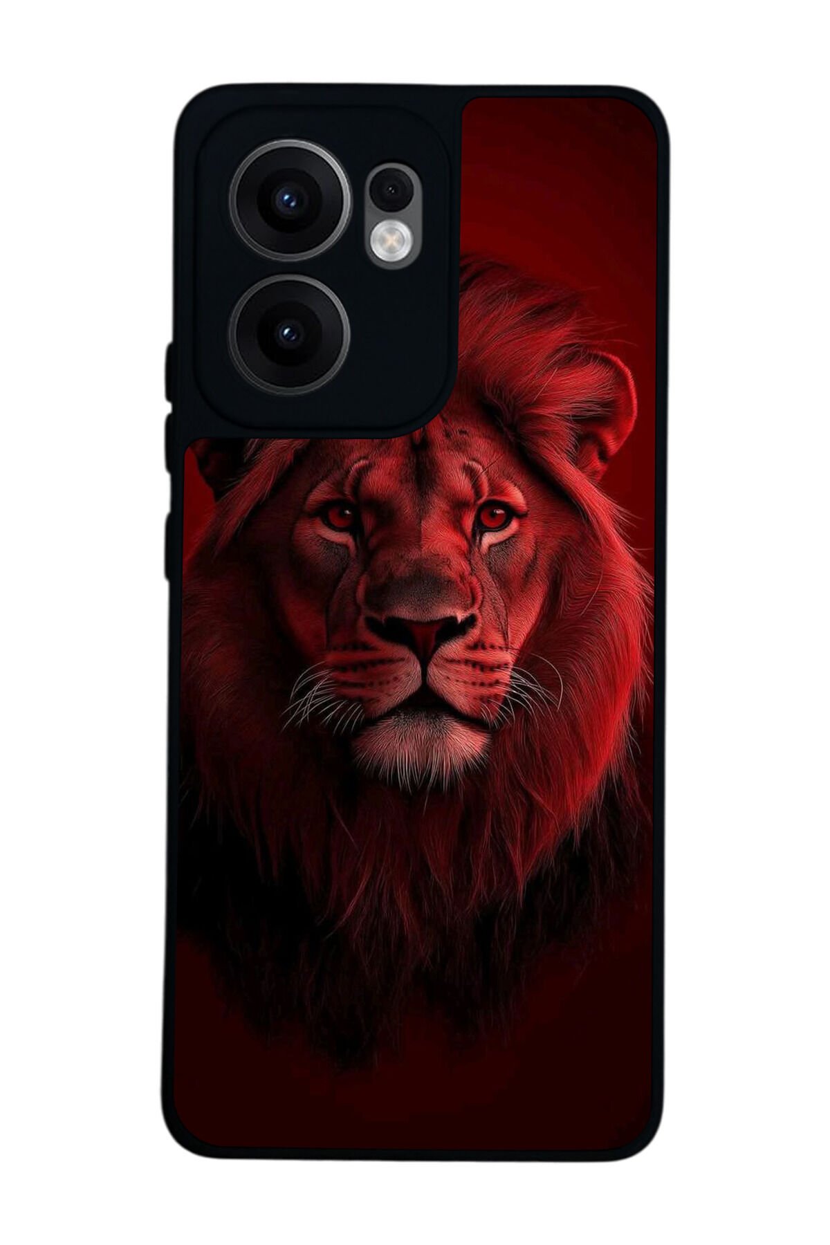 Oppo Reno 13F Uyumlu Aslan Tasarımlı Glossy Premium Kılıf