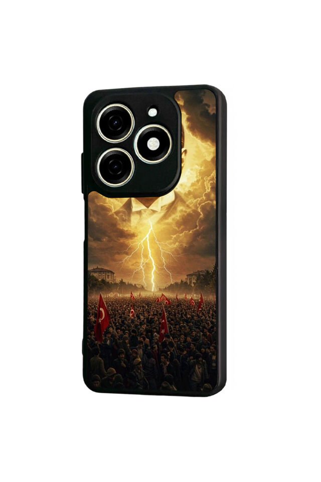 Infınıx Smart 8 Pro Uyumlu Mustafa Kemal Ataturk Tasarımlı Glossy Premium Kılıf