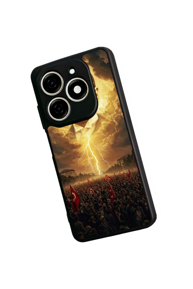 Infınıx Smart 8 Pro Uyumlu Mustafa Kemal Ataturk Tasarımlı Glossy Premium Kılıf