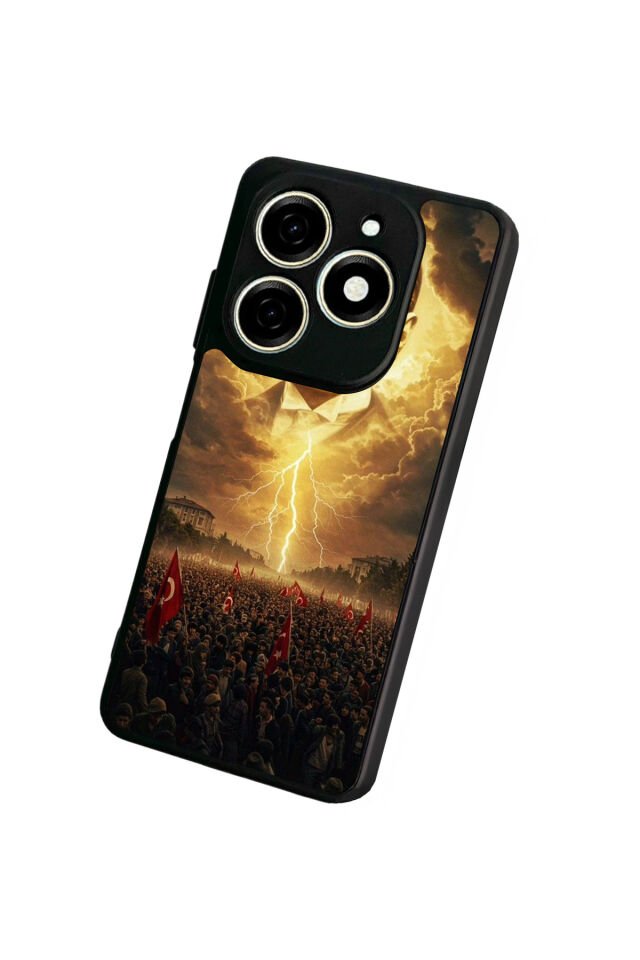 Infınıx Smart 8 Pro Uyumlu Mustafa Kemal Ataturk Tasarımlı Glossy Premium Kılıf
