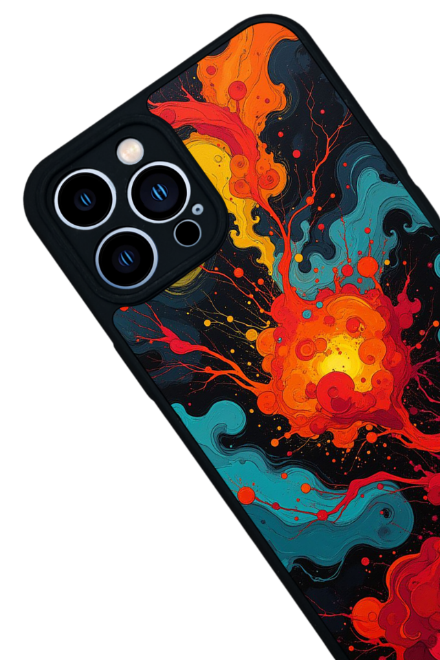 iPhone 13 Pro Max Uyumlu Abstract Tasarımlı Glossy Premium Kılıf