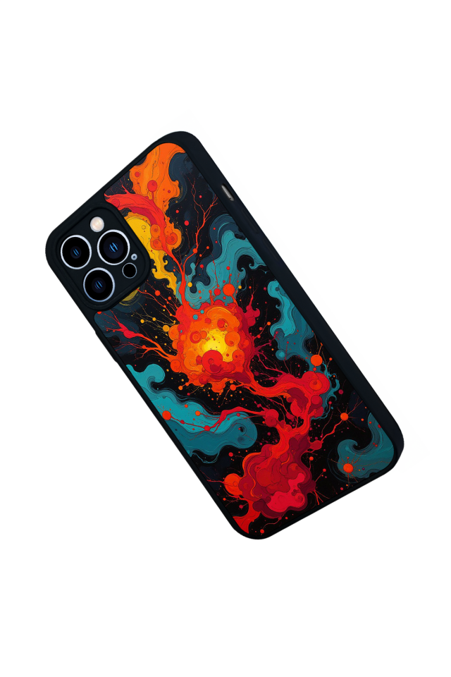 iPhone 13 Pro Max Uyumlu Abstract Tasarımlı Glossy Premium Kılıf