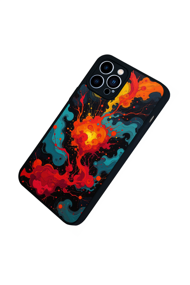 iPhone 13 Pro Max Uyumlu Abstract Tasarımlı Glossy Premium Kılıf