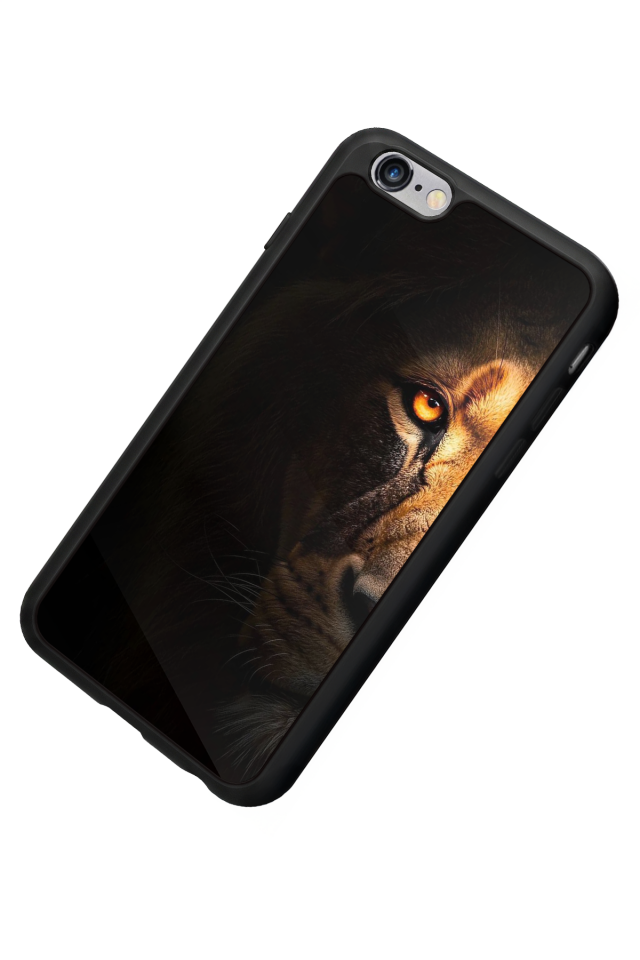 iPhone 6 Plus Uyumlu Aslan Tasarımlı Glossy Premium Kılıf