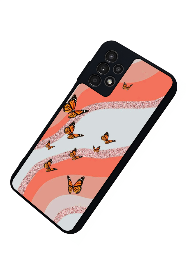 Samsung Galaxy A23 Uyumlu Kelebek Tasarımlı Glossy Premium Kılıf