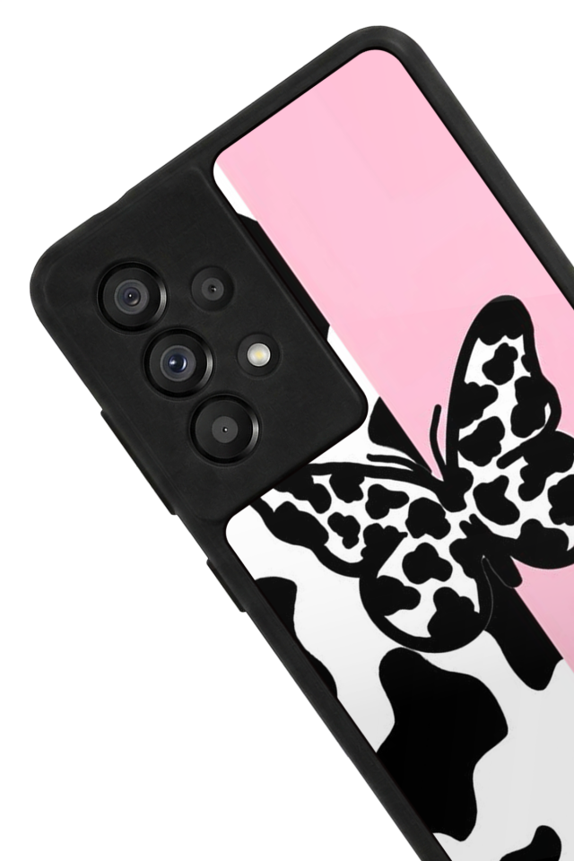 Samsung Galaxy A73 Uyumlu Kelebek Tasarımlı Glossy Premium Kılıf