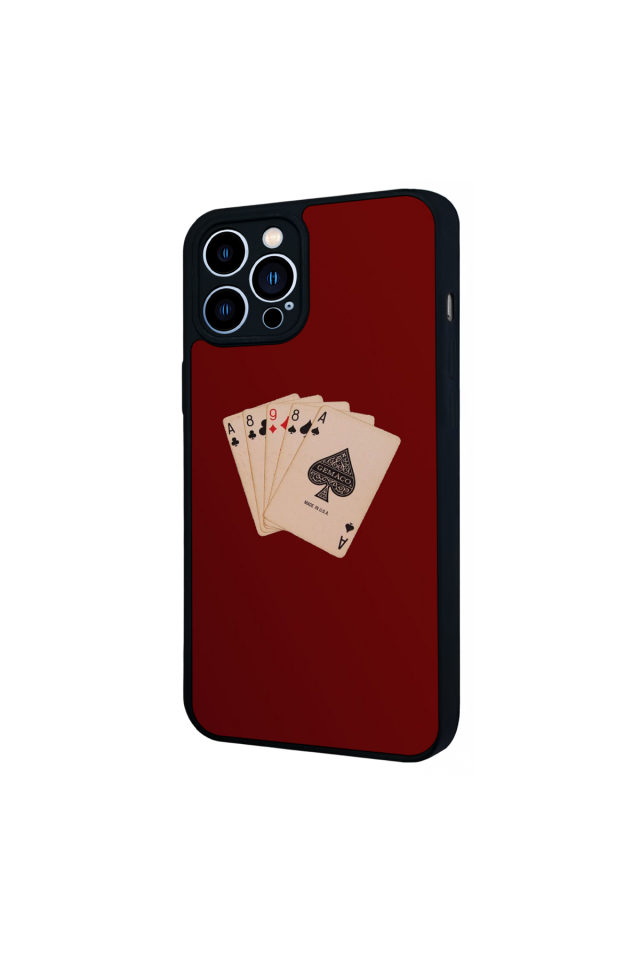 iPhone 12 Pro Max Uyumlu Kirmizi Tasarımlı Glossy Premium Kılıf