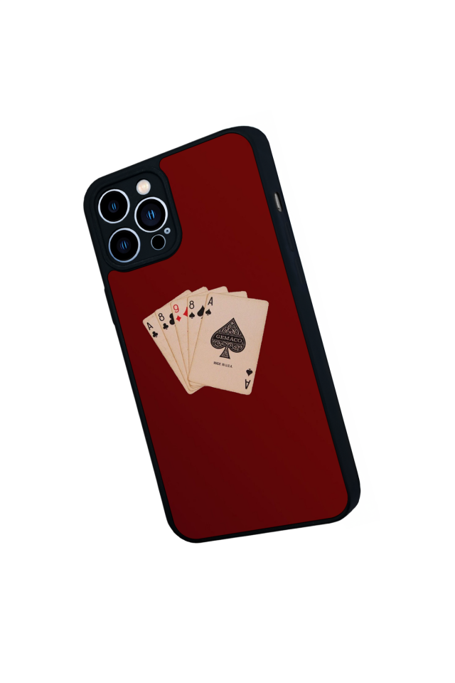 iPhone 12 Pro Max Uyumlu Kirmizi Tasarımlı Glossy Premium Kılıf