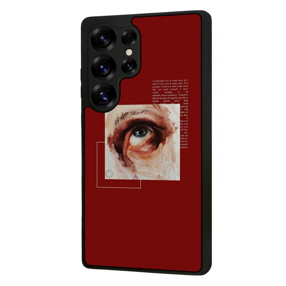 Samsung Galaxy S25 Ultra Uyumlu Kirmizi Tasarımlı Glossy Premium Kılıf