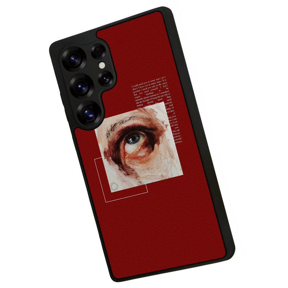 Samsung Galaxy S25 Ultra Uyumlu Kirmizi Tasarımlı Glossy Premium Kılıf