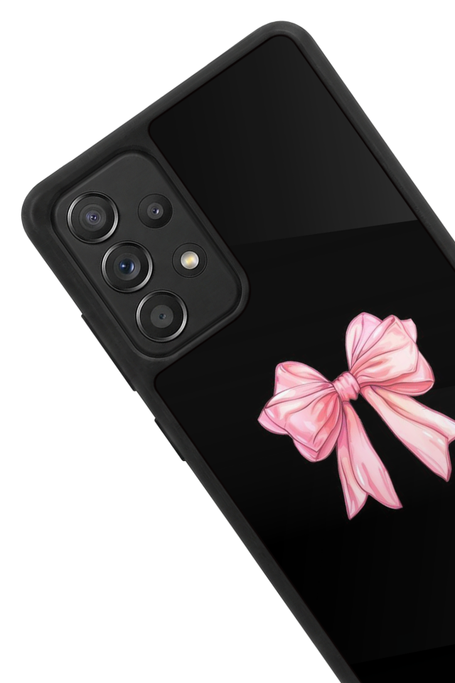 Samsung Galaxy A72 Uyumlu Kurdele Tasarımlı Glossy Premium Kılıf