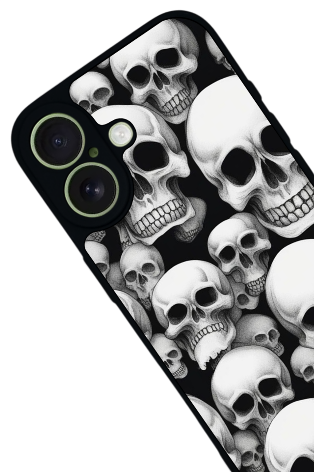 iPhone 17 Uyumlu KuruKafa Tasarımlı Glossy Premium Kılıf