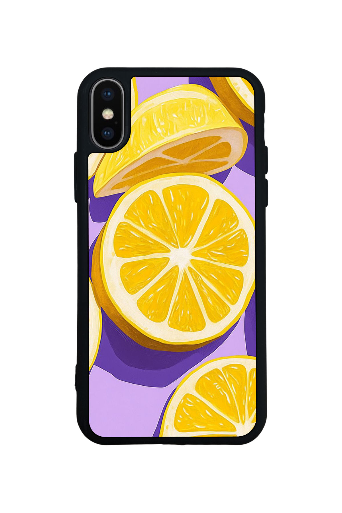 iPhone X/ XS Uyumlu Limon Tasarımlı Glossy Premium Kılıf