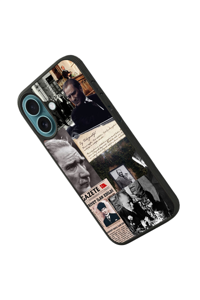 iPhone 16 Uyumlu Mustafa Kemal Ataturk Tasarımlı Glossy Premium Kılıf
