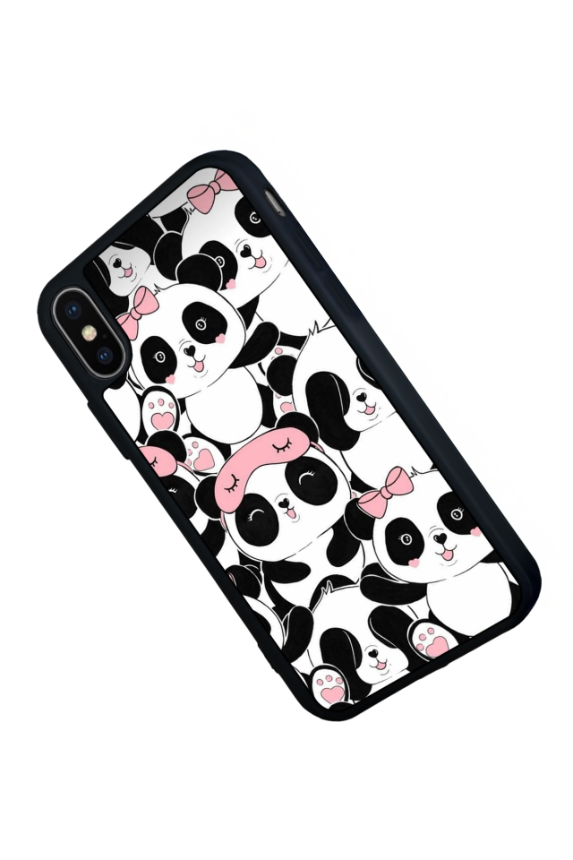 iPhone XS Max Uyumlu Panda Tasarımlı Glossy Premium Kılıf