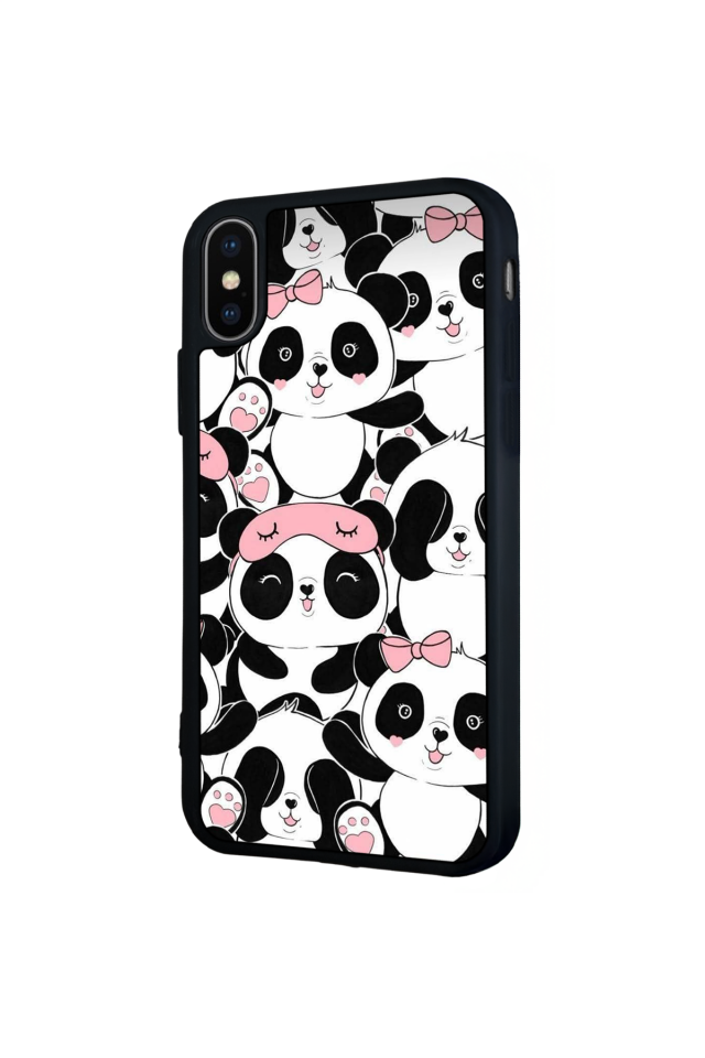 iPhone XS Max Uyumlu Panda Tasarımlı Glossy Premium Kılıf