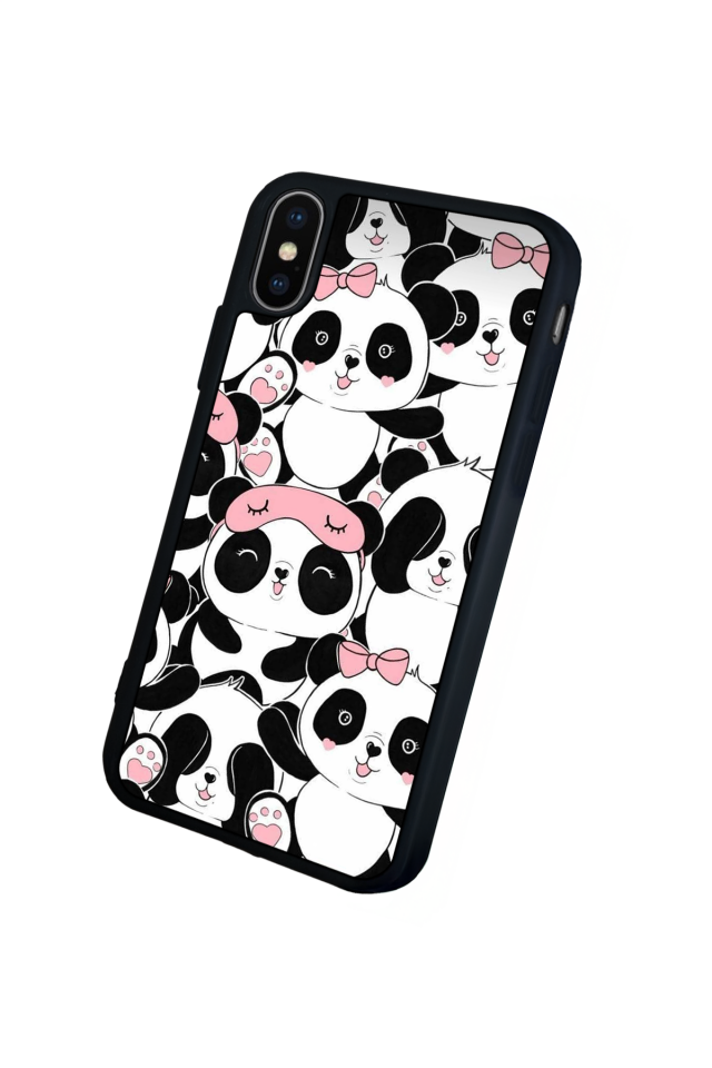 iPhone XS Max Uyumlu Panda Tasarımlı Glossy Premium Kılıf