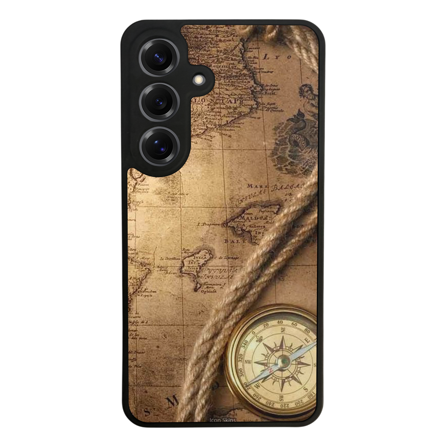 Samsung Galaxy S25 Uyumlu Pusula Tasarımlı Glossy Premium Kılıf