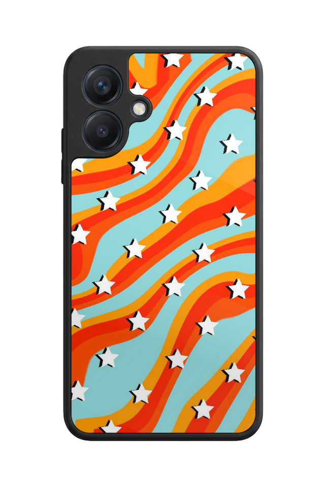 Samsung Galaxy A07 Uyumlu Retro Yildizlar Tasarımlı Glossy Premium Kılıf