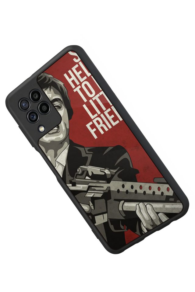 Samsung Galaxy M32 Uyumlu Scarface Tasarımlı Glossy Premium Kılıf