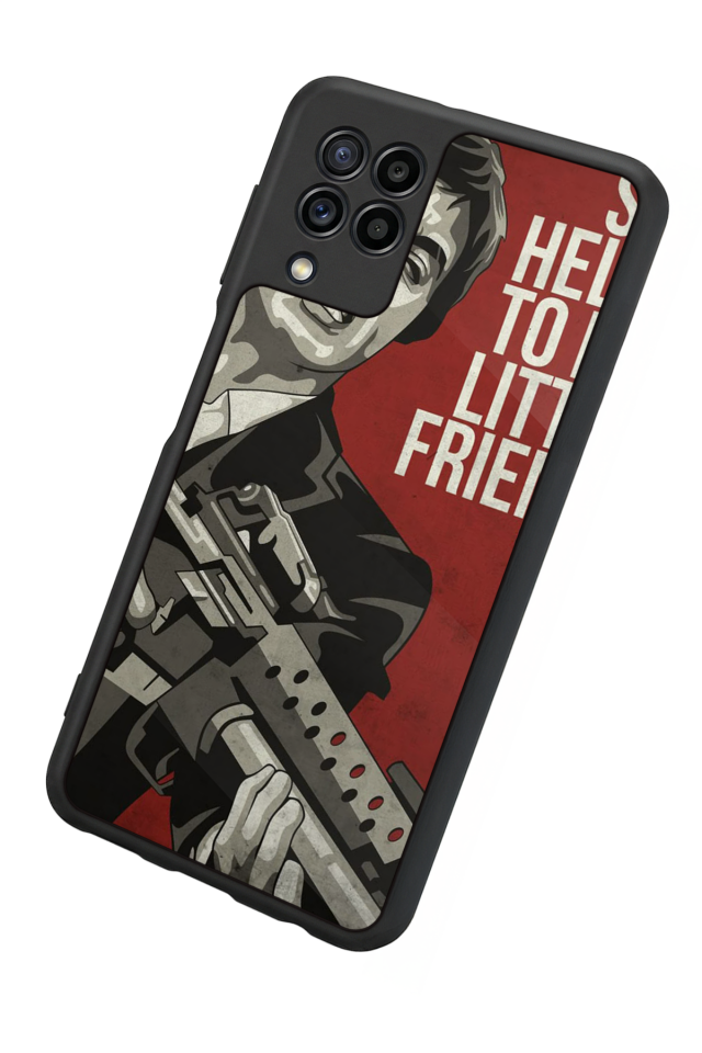 Samsung Galaxy M32 Uyumlu Scarface Tasarımlı Glossy Premium Kılıf