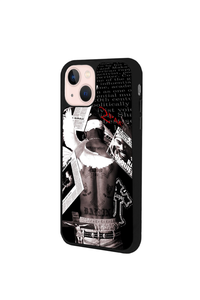 iPhone 13 Mini Uyumlu Tupac Tasarımlı Glossy Premium Kılıf