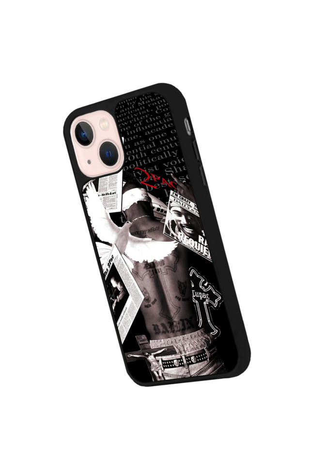iPhone 13 Mini Uyumlu Tupac Tasarımlı Glossy Premium Kılıf