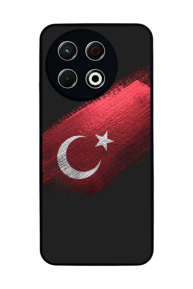 Tecno Spark 30 Pro Uyumlu Türk Bayragi Tasarımlı Glossy Premium Kılıf