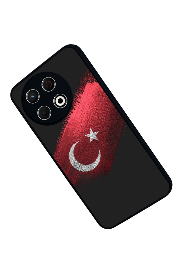 Tecno Spark 30 Pro Uyumlu Türk Bayragi Tasarımlı Glossy Premium Kılıf