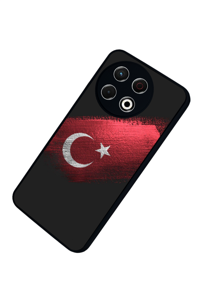 Tecno Spark 30 Pro Uyumlu Türk Bayragi Tasarımlı Glossy Premium Kılıf