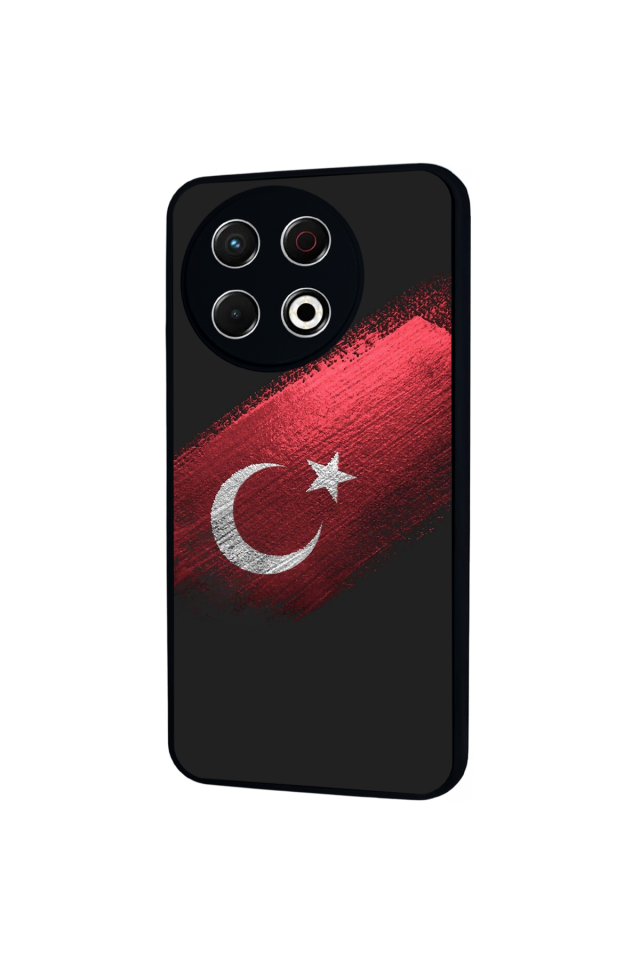 Tecno Spark 30 Pro Uyumlu Türk Bayragi Tasarımlı Glossy Premium Kılıf