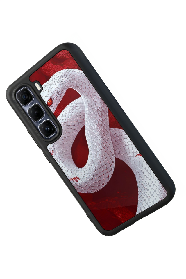 Infinix Hot 60 Pro Plus Uyumlu Yılan Tasarımlı Glossy Premium Kılıf