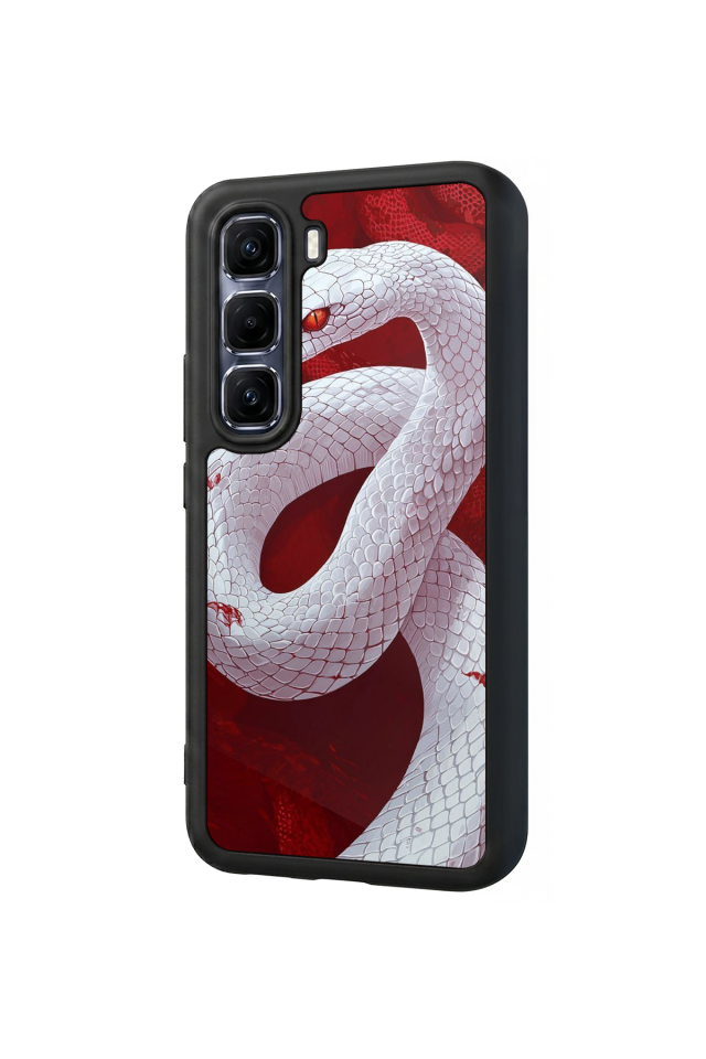 Infinix Hot 60 Pro Plus Uyumlu Yılan Tasarımlı Glossy Premium Kılıf