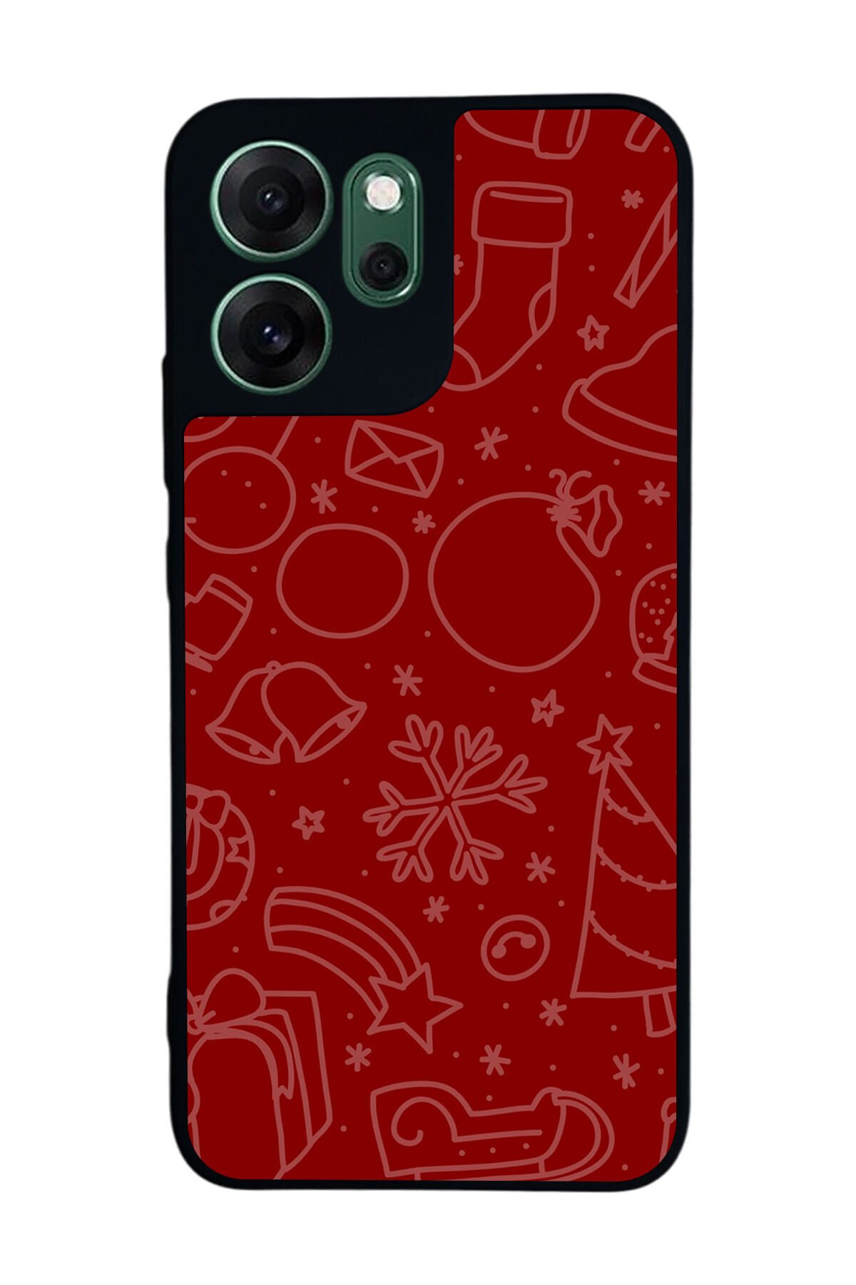 Oppo Reno 14F Uyumlu Yilbasi Christmas Tasarımlı Glossy Premium Kılıf