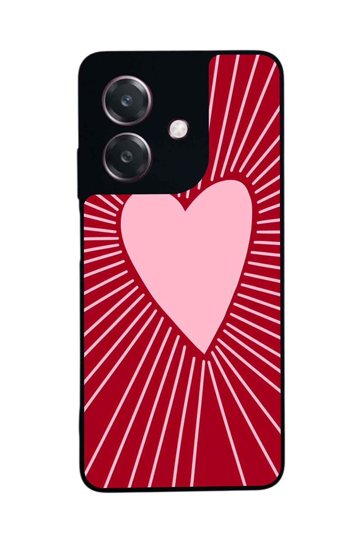 Oppo A3 5G Uyumlu Kalp Love Tasarımlı Glossy Premium Kılıf