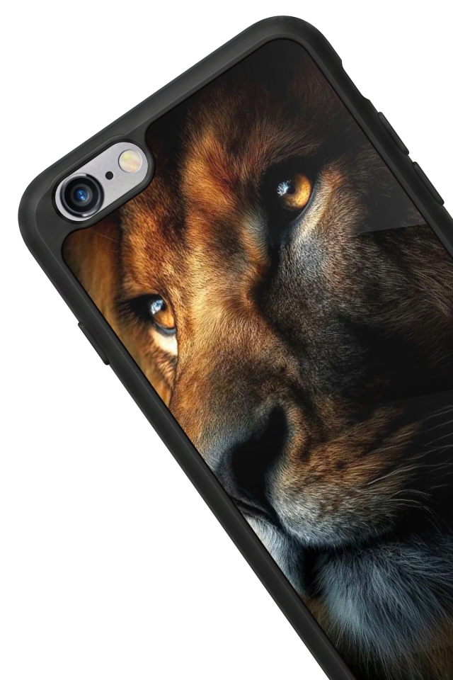 iPhone 6 Plus Uyumlu Aslan Tasarımlı Glossy Premium Kılıf