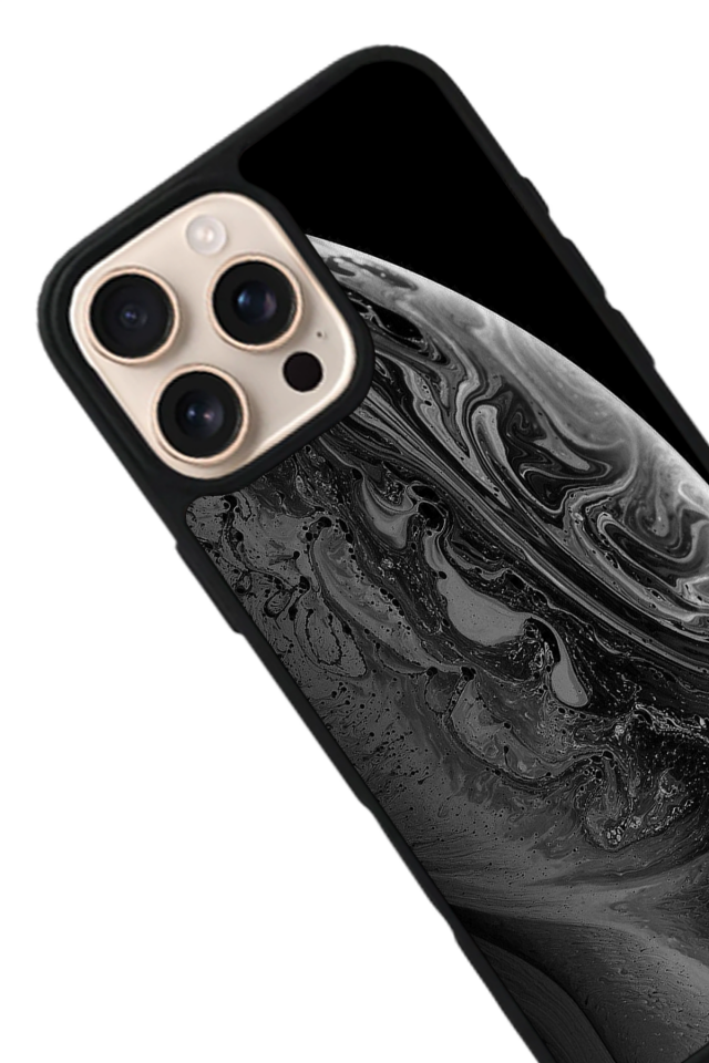 iPhone 16 Pro Uyumlu Ay Tasarımlı Glossy Premium Kılıf