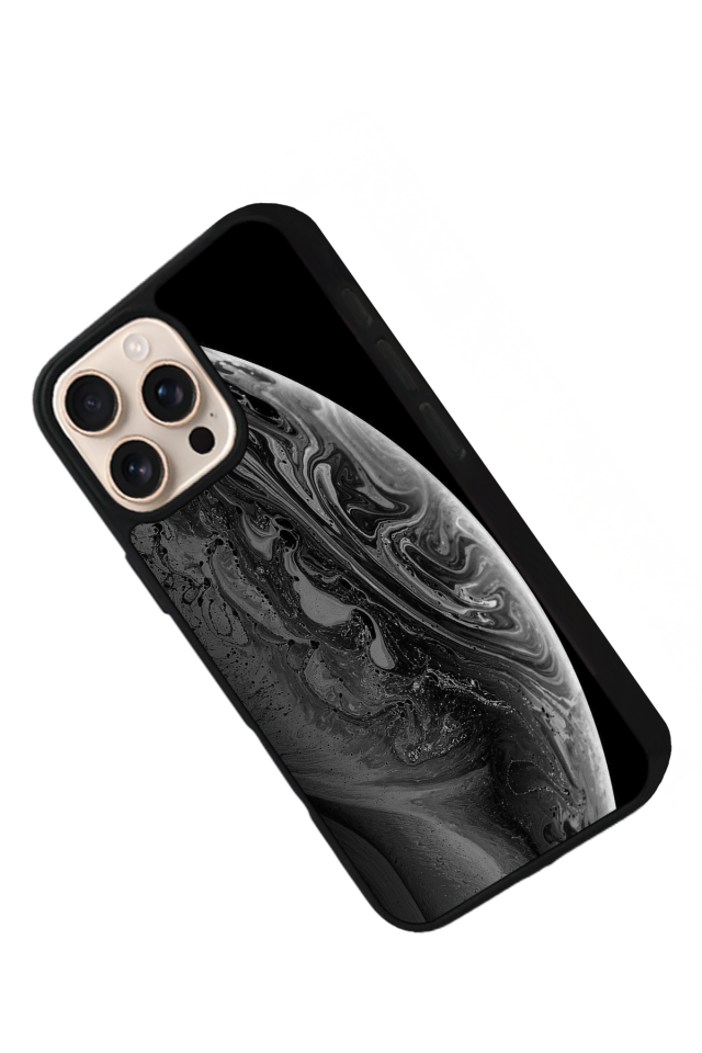 iPhone 16 Pro Uyumlu Ay Tasarımlı Glossy Premium Kılıf