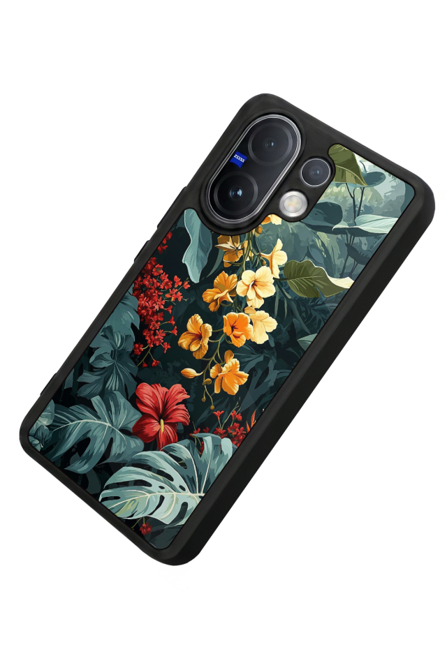 Vivo V60 Uyumlu Botanik Tasarımlı Glossy Premium Kılıf