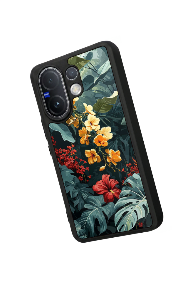 Vivo V60 Uyumlu Botanik Tasarımlı Glossy Premium Kılıf