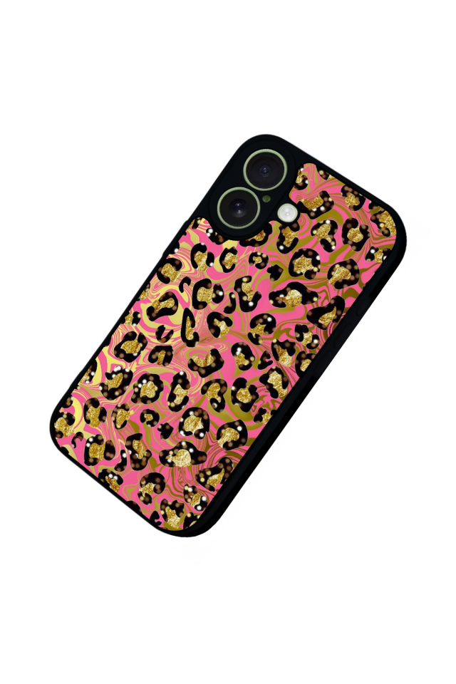 iPhone 17 Uyumlu Hologram Leopar Tasarımlı Glossy Premium Kılıf