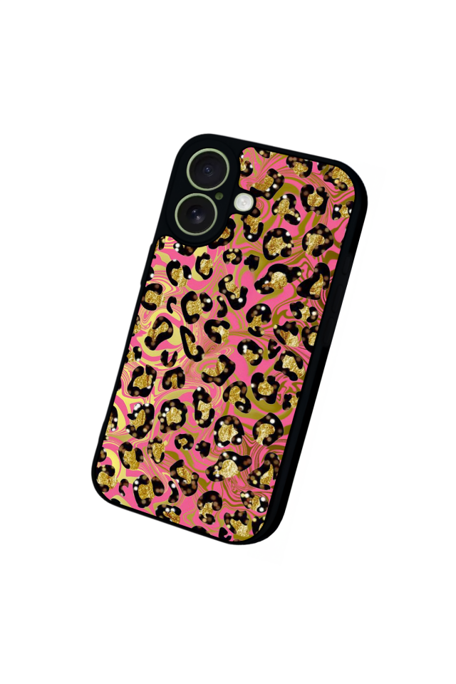 iPhone 17 Uyumlu Hologram Leopar Tasarımlı Glossy Premium Kılıf