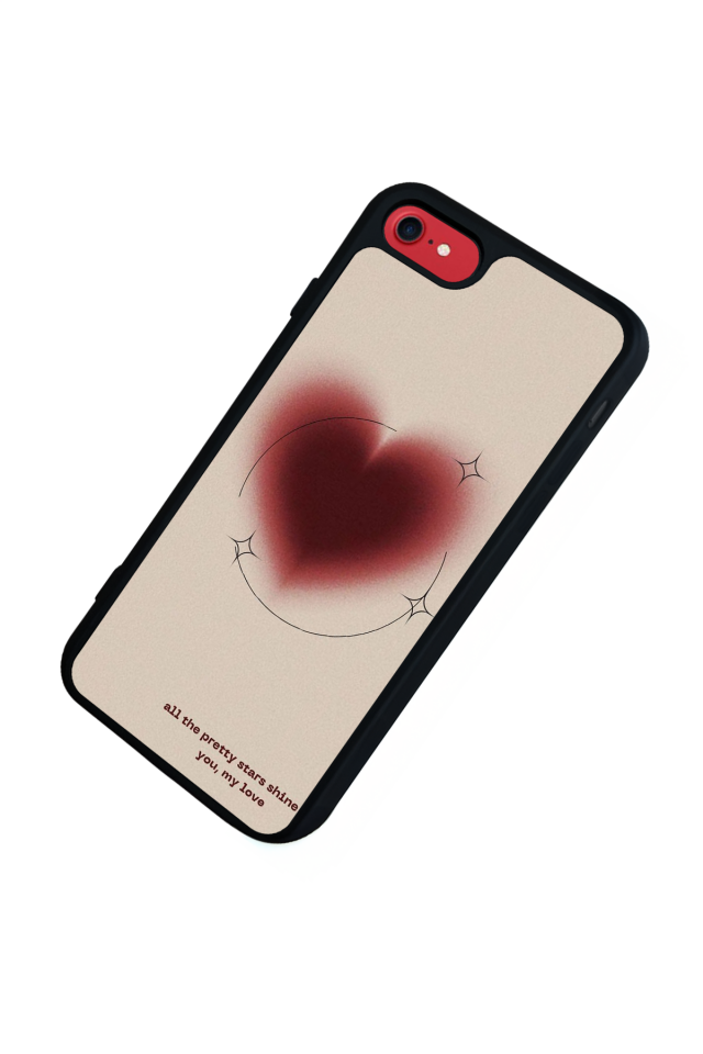 iPhone 8 Uyumlu Kalp Love Tasarımlı Glossy Premium Kılıf