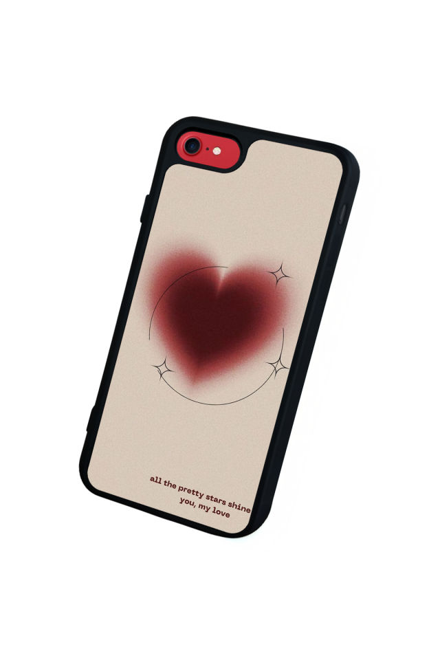 iPhone 8 Uyumlu Kalp Love Tasarımlı Glossy Premium Kılıf