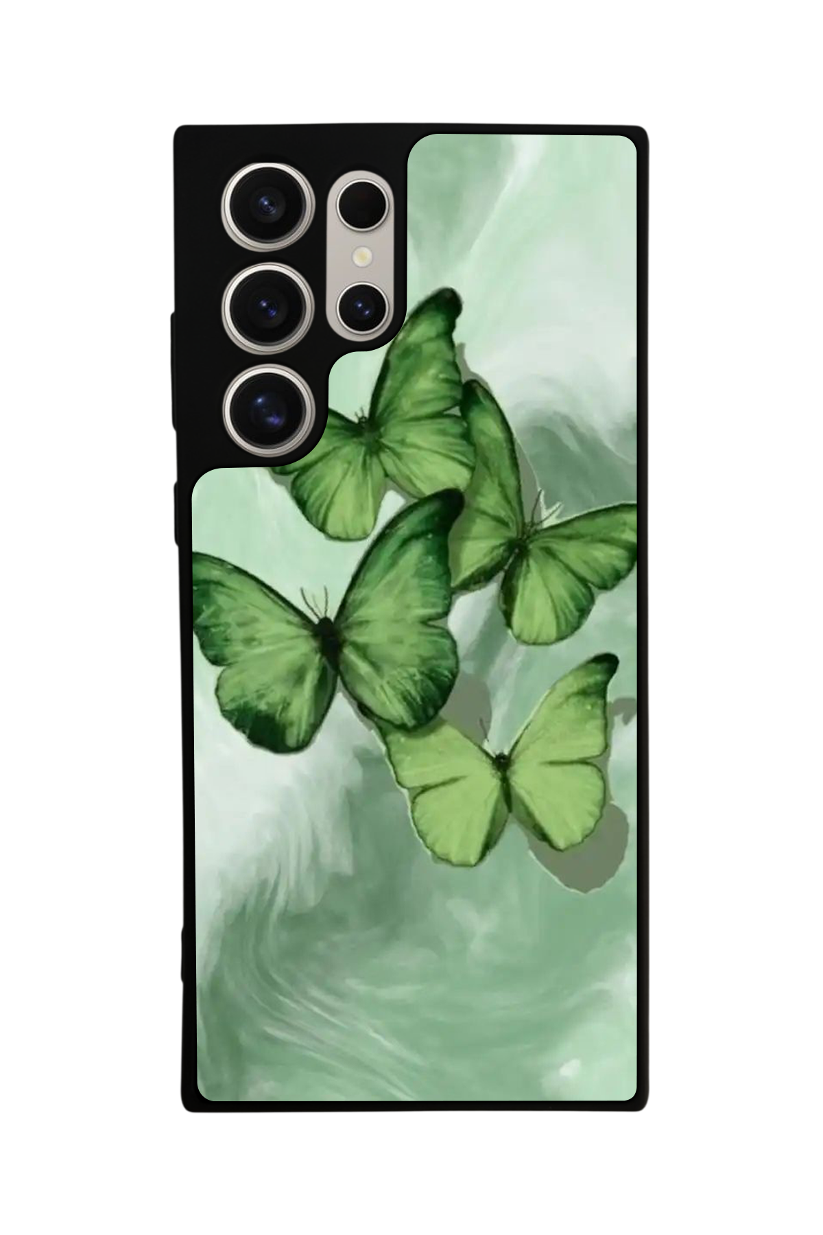 Samsung Galaxy S22 Ultra Uyumlu Kelebek Tasarımlı Glossy Premium Kılıf