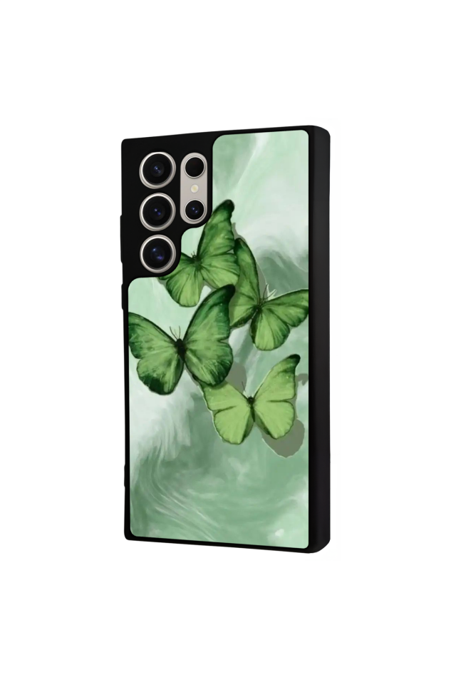 Samsung Galaxy S22 Ultra Uyumlu Kelebek Tasarımlı Glossy Premium Kılıf