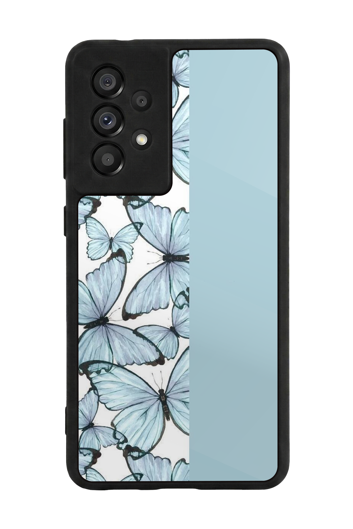 Samsung Galaxy A73 Uyumlu Kelebek Tasarımlı Glossy Premium Kılıf