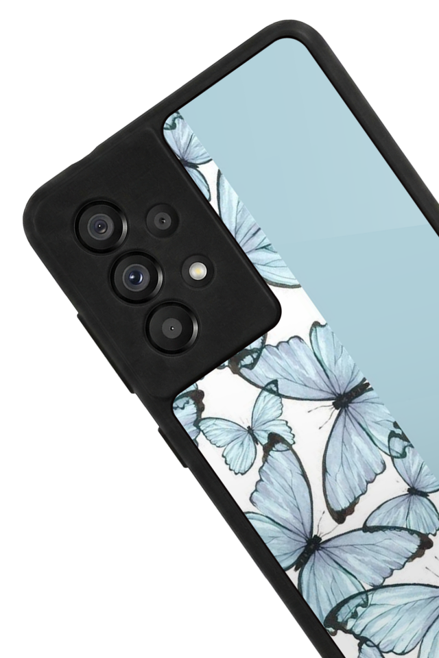 Samsung Galaxy A73 Uyumlu Kelebek Tasarımlı Glossy Premium Kılıf